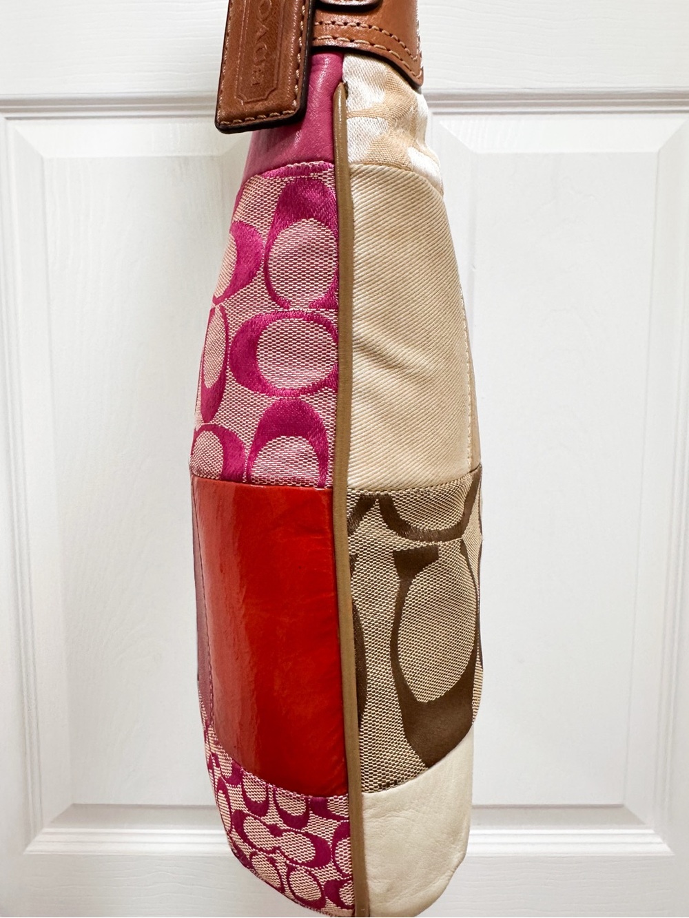 Coach Patchwork Convertible Hobo Shoulder Crossbody Bag - Picture 5 of 16